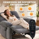 Masažinis krėslas su šildymu, 8 taškų vibracija ir 155° atlošimo funkcija – Paveikslėlis 4