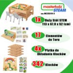 Medinis edukacinis staliukas su 359 kaladėlėmis ir takelio elementais – Paveikslėlis 2