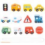 Medinis transporto priemonių vėrimo žaidimas, 13 detalių – Paveikslėlis 7