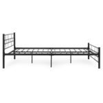 Metalinė lova 160x200 cm su grotelėmis juoda – Paveikslėlis 7