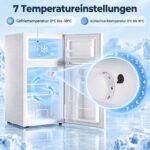 Mini šaldytuvas su šaldikliu, 90 l talpos, 7 pakopų termostatas – Paveikslėlis 4