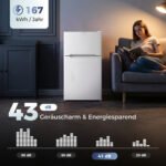 Mini šaldytuvas su šaldikliu, 90 l talpos, 7 pakopų termostatas – Paveikslėlis 7