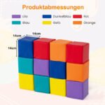 Minkštų putplasčio kaladėlių ir laipiojimo rinkinys vaikams 23 dalių (Įvairiaspalvė) – Paveikslėlis 3