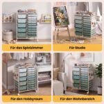 Mobilus organizatorius su 15 stalčių (Žalia) – Paveikslėlis 3