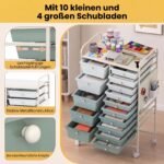 Mobilus organizatorius su 15 stalčių (Žalia) – Paveikslėlis 5