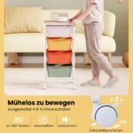Mobilus universalus vežimėlis su 4 stalčiais (Macaron spalvų) – Paveikslėlis 4