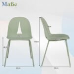 Modernus valgomojo kėdžių komplektas su ergonomišku atlošu 4 vnt (Įvairiaspalvė) – Paveikslėlis 2