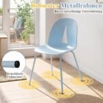 Modernus valgomojo kėdžių komplektas su ergonomišku atlošu 4 vnt (Įvairiaspalvė) – Paveikslėlis 5