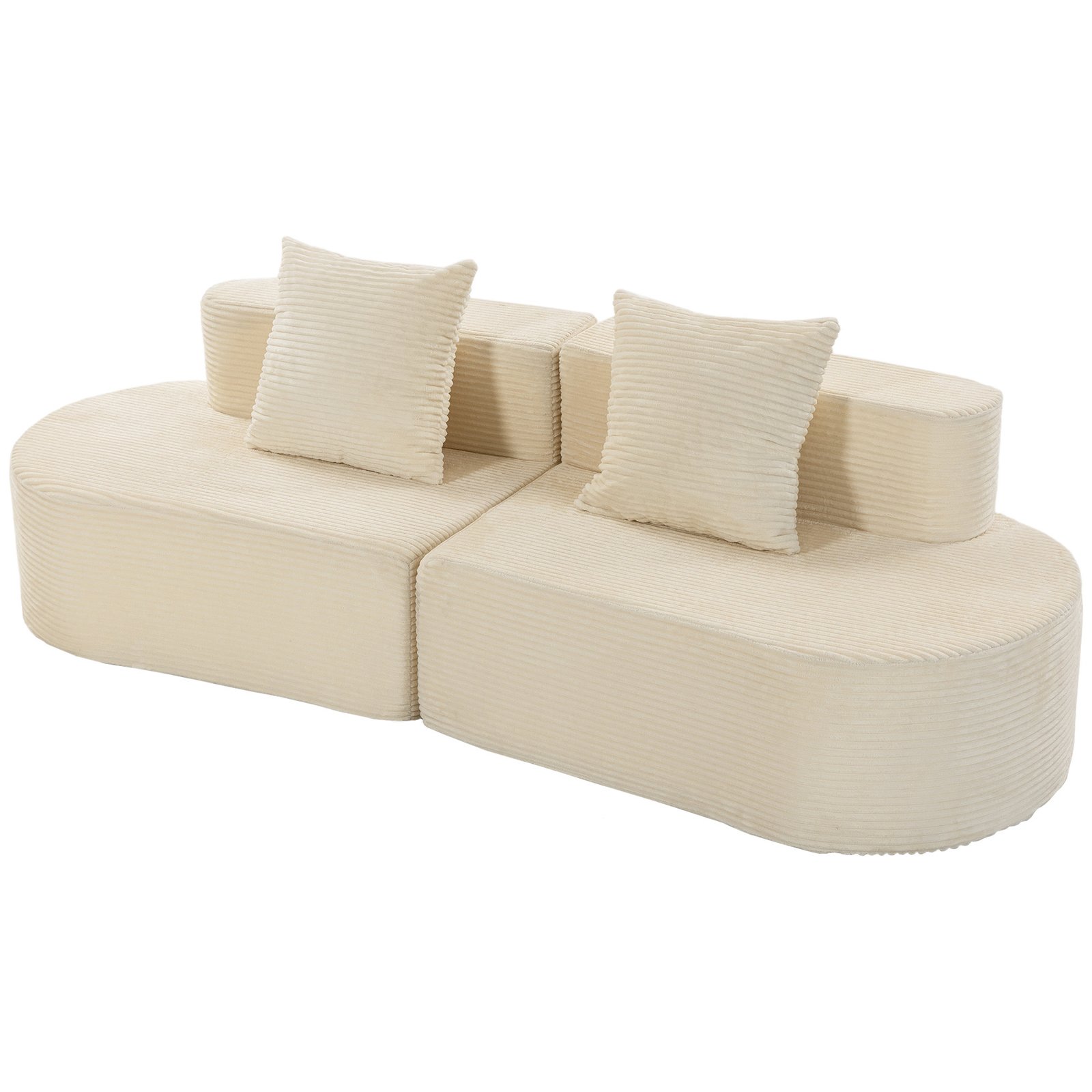 Modulinė trivietė berėmė sofa