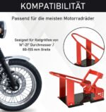 Motociklo stovas reguliuojamas 8–15,5 cm pločio ratams, iki 450 kg – Paveikslėlis 4