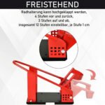 Motociklo stovas reguliuojamas 8–15,5 cm pločio ratams, iki 450 kg – Paveikslėlis 6