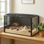Narvelis žiurkėnams 105x51x53 cm su akrilo sienelėmis ir atidaromu tinkleliu – Paveikslėlis 2
