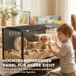 Narvelis žiurkėnams 105x51x53 cm su akrilo sienelėmis ir atidaromu tinkleliu – Paveikslėlis 8