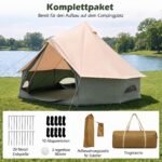 Palapinė varpas 310 cm su krosnelės anga (Chaki) – Paveikslėlis 5