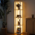 Pastatoma LED lempa su 4 lentynomis ir 3 šviesos ryškumo lygiais – Paveikslėlis 2