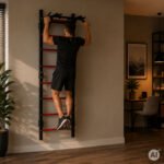 Plieninė sporto sienelė su prisitraukimų strypu, 215 cm – Paveikslėlis 3