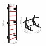 Plieninė sporto sienelė su prisitraukimų strypu, 215 cm – Paveikslėlis 10