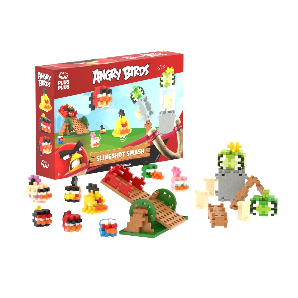 Plus Plus konstruktorius Angry Birds Katapultos smūgis Plus Plus konstruktorius Angry Birds Katapultos smūgis