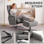 Poilsio fotelis su kojų atrama ir mechaniniu atlošo reguliavimu – Paveikslėlis 6