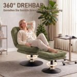 Poilsio krėslas su reguliuojama kojų atrama ir 360° besisukančiu pagrindu – Paveikslėlis 4