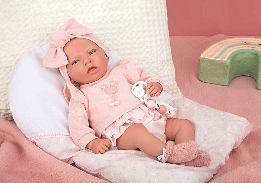Reborn lėlytė rožiniais rūbeliais Reborn lėlytė rožiniais rūbeliais