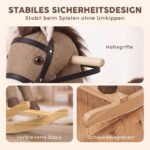 Supamasis arkliukas su garsais, saugos rankenomis ir mediniu rėmu – Paveikslėlis 4