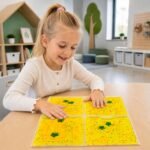 Sensorinis panelis su judančiu geltonu skysčiu 30x30 cm – Paveikslėlis 2