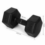 Šešiakampiai hanteliai 2x3 kg su neslystančia danga – Paveikslėlis 9