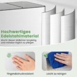 Šiukšliadėžė nerūdijančiojo plieno su trijų skyrių rūšiavimo sistema ir pedalu (Sidabrinė) – Paveikslėlis 3