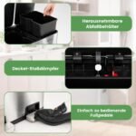 Šiukšliadėžė nerūdijančiojo plieno su trijų skyrių rūšiavimo sistema ir pedalu (Sidabrinė) – Paveikslėlis 5