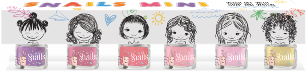 Snails Mini nagų lakų rinkinys (6 vnt) - NUPLAUNAMAS nagų lakas