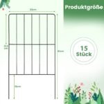 Sodo tvora gėlynams dekoratyvinė metalinė (Juoda) – Paveikslėlis 2
