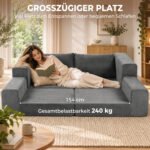 Sofa-lova 4-in-1 su porankiais ir 154 cm pločio miegamąja dalimi – Paveikslėlis 5