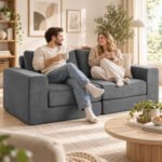 Sofa-lova 4-in-1 su porankiais ir 154 cm pločio miegamąja dalimi – Paveikslėlis 9