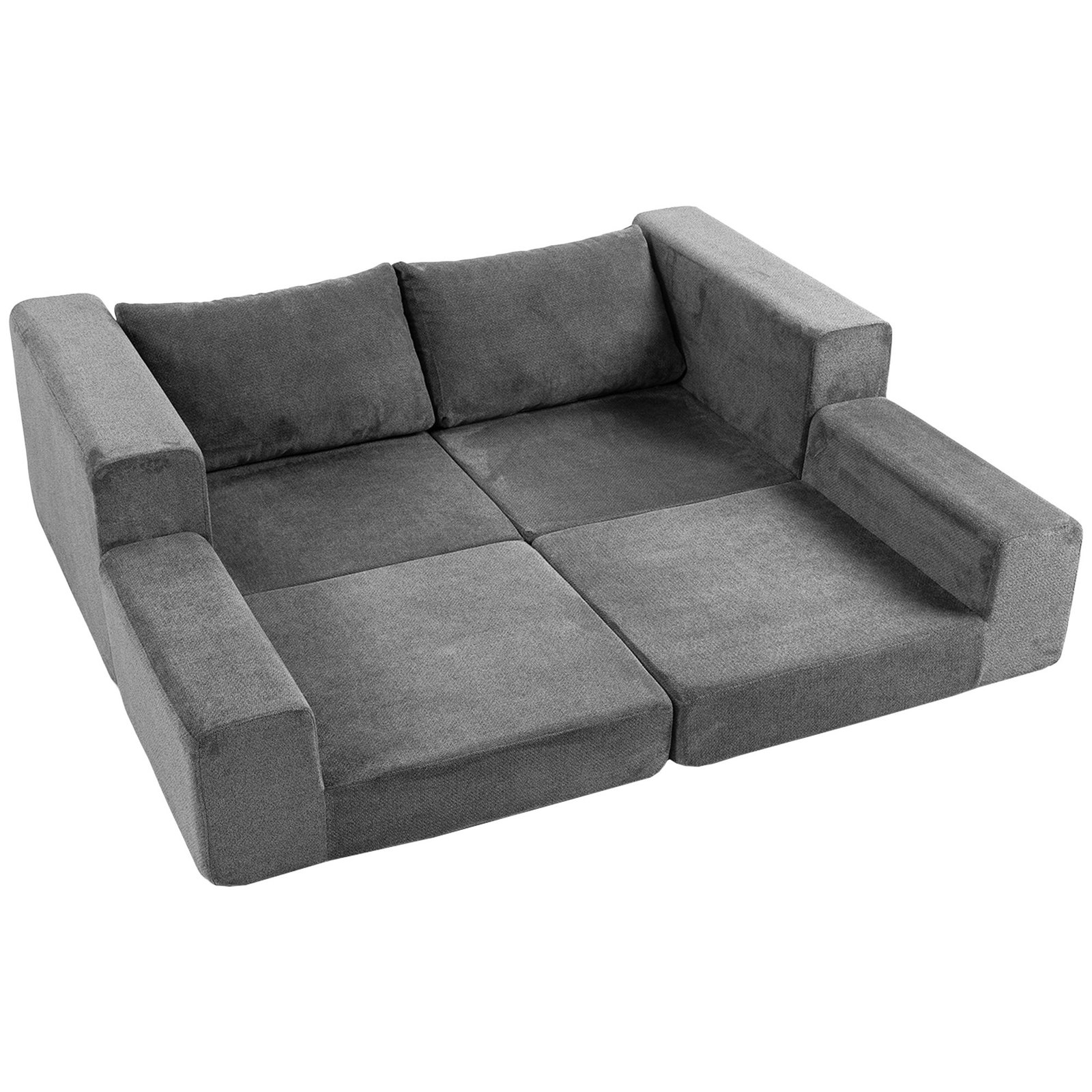 Sofa-lova 4-in-1 su porankiais ir 154 cm pločio miegamąja dalimi Sofa-lova 4-in-1 su porankiais ir 154 cm pločio miegamąja dalimi