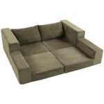 Sofa-lova išskleidžiama 4-in-1 su 154 cm miegamąja vieta ir pagalvėmis