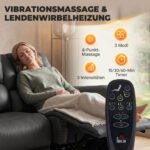 Sofa-reglaineris dvivietis, elektrinis, su masažo, šildymo funkcijomis ir USB – Paveikslėlis 5