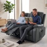 Sofa-reglaineris dvivietis, elektrinis, su masažo, šildymo funkcijomis ir USB – Paveikslėlis 9