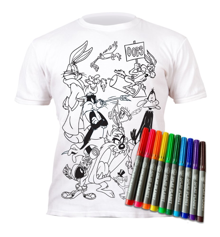 Splat Planet marškinėliai su flomasteriais Looney Tunes Splat Planet marškinėliai su flomasteriais Looney Tunes
