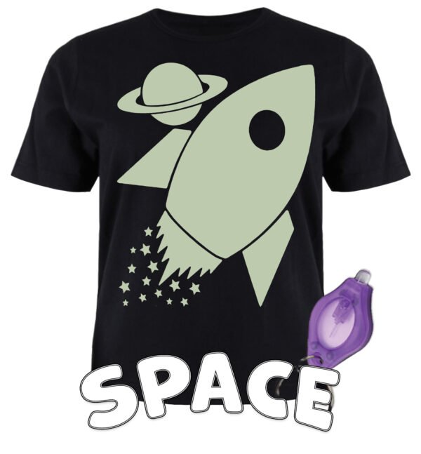 Splat Planet šviečiantys tamsoje marškinėliai