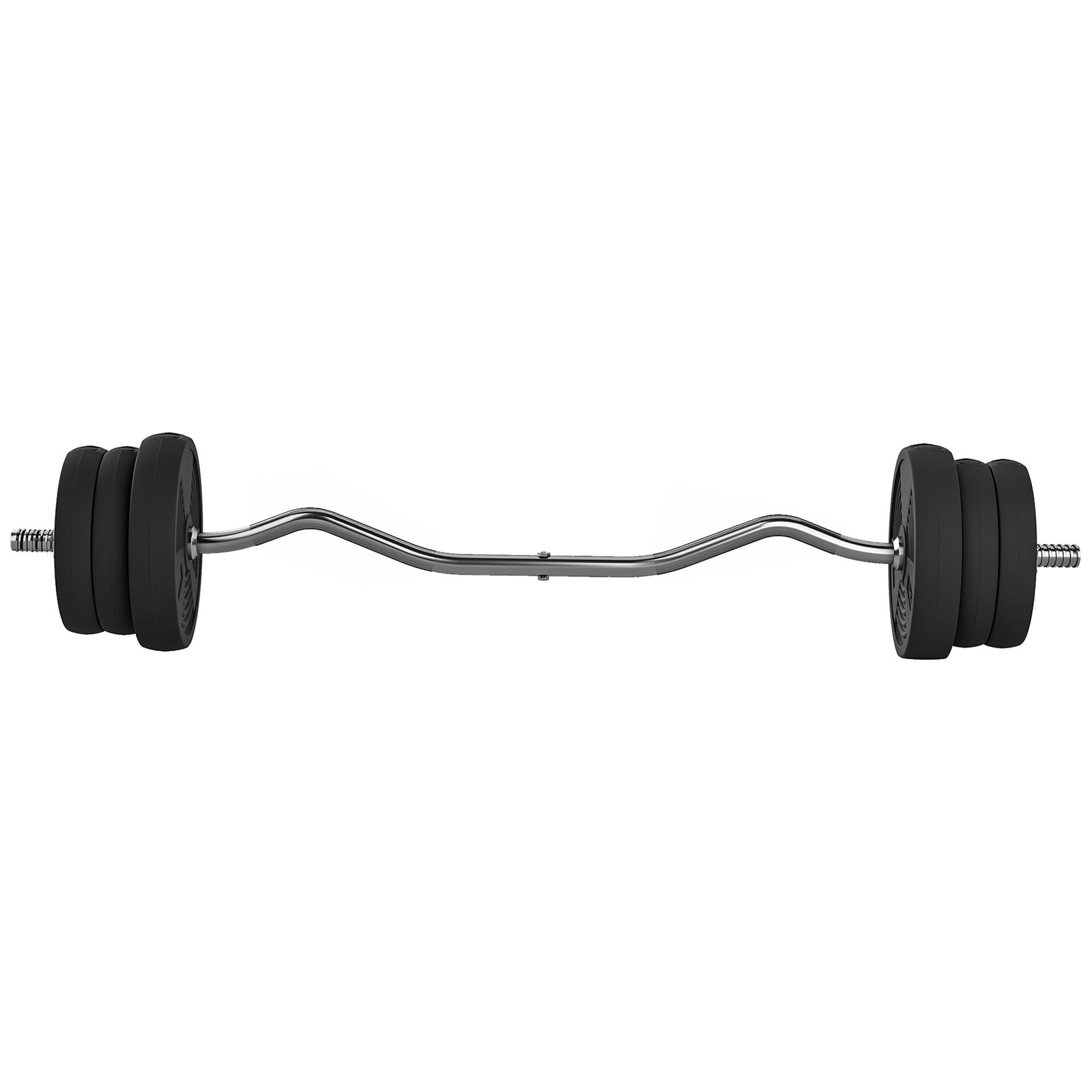 Štangos komplektas 25 kg su lenkta štanga
