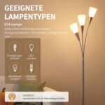 Pastatomas šviestuvas su 3 stiklo gaubtais, kojiniu jungikliu, E14, be lemputės – Paveikslėlis 6