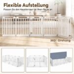 Sulankstomas modulinis aptvaras gyvūnams su 12 panelių (Balta) – Paveikslėlis 3