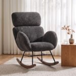 Supamas krėslas su veliūro apdaila ir reguliuojama galvos atrama – Paveikslėlis 2