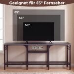 TV staliukas tvirtas televizoriui iki 65 colių su atviromis lentynomis (Juoda) – Paveikslėlis 5