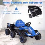 Traktorius elektrinis 24V su nuotoliniu valdymu vaikams (Mėlyna) – Paveikslėlis 2