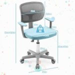 Vaikiška darbo kėdė ergonomiška su reguliuojamu aukščiu (Mėlyna) – Paveikslėlis 2