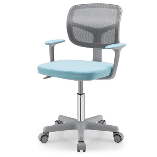 Vaikiška darbo kėdė ergonomiška su reguliuojamu aukščiu (Mėlyna)