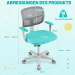 Vaikiška ergonomiška kėdė su reguliuojamu aukščiu (Turkio) – Paveikslėlis 2