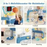 Vaikiškas 5-in-1 sporto ir lavinimo centras (Įvairiaspalvė) – Paveikslėlis 3